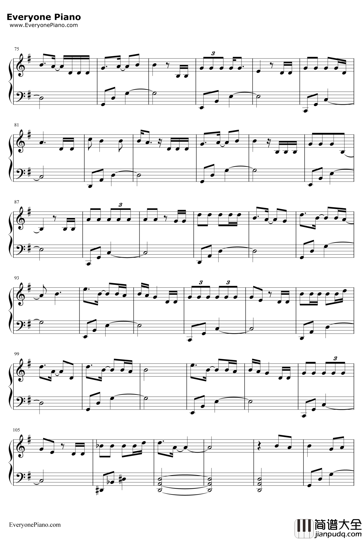 越过山丘钢琴谱_杨宗纬