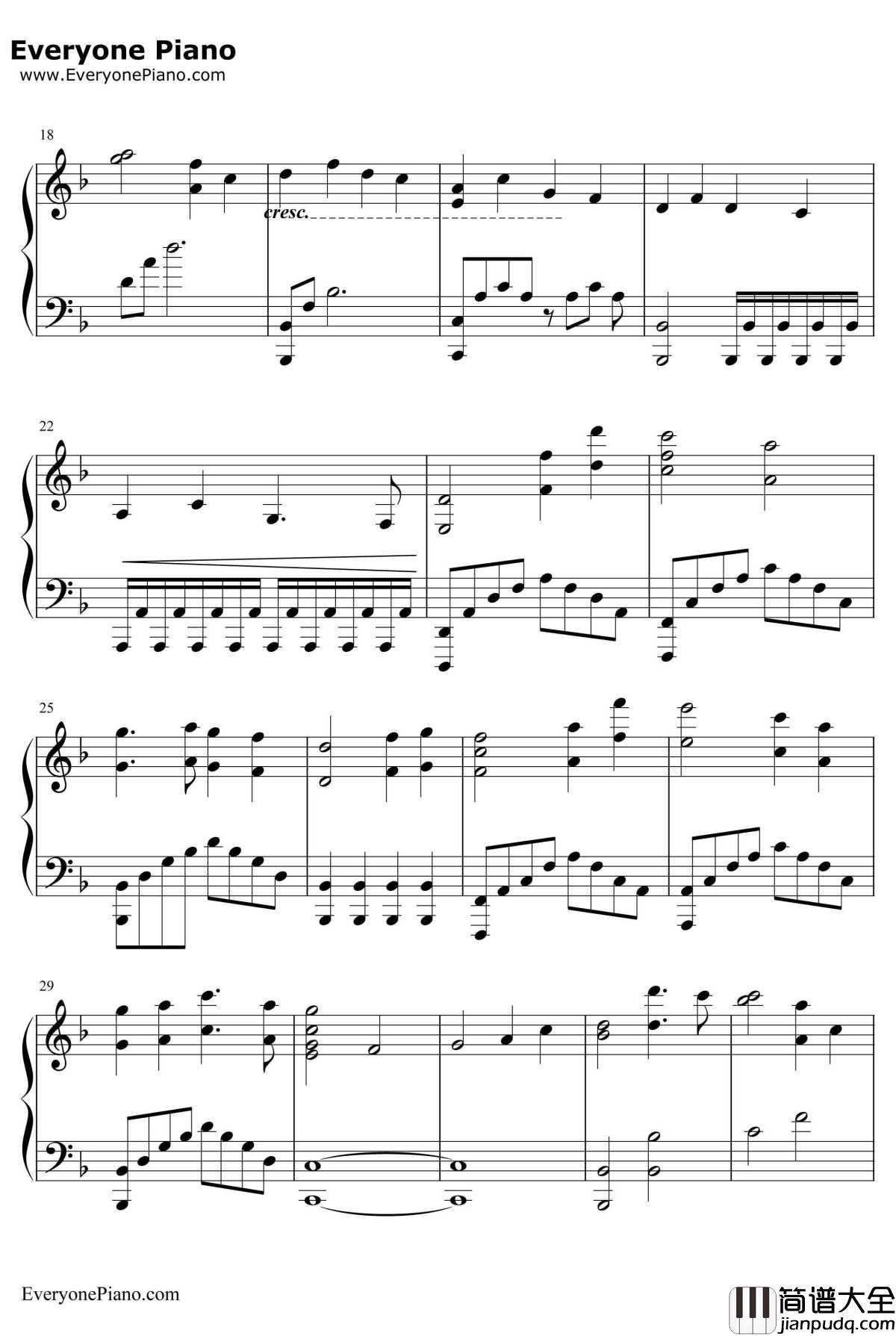 Oogway_Ascends钢琴谱_HansZimmer_功夫熊猫OST