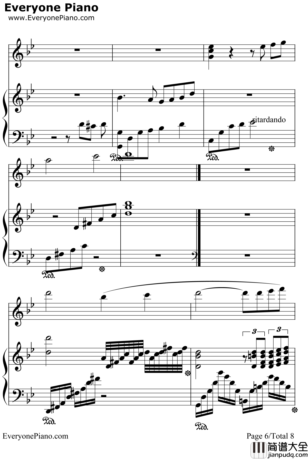 枯叶蝶钢琴谱_许艺娜_花非花雾非雾片尾曲