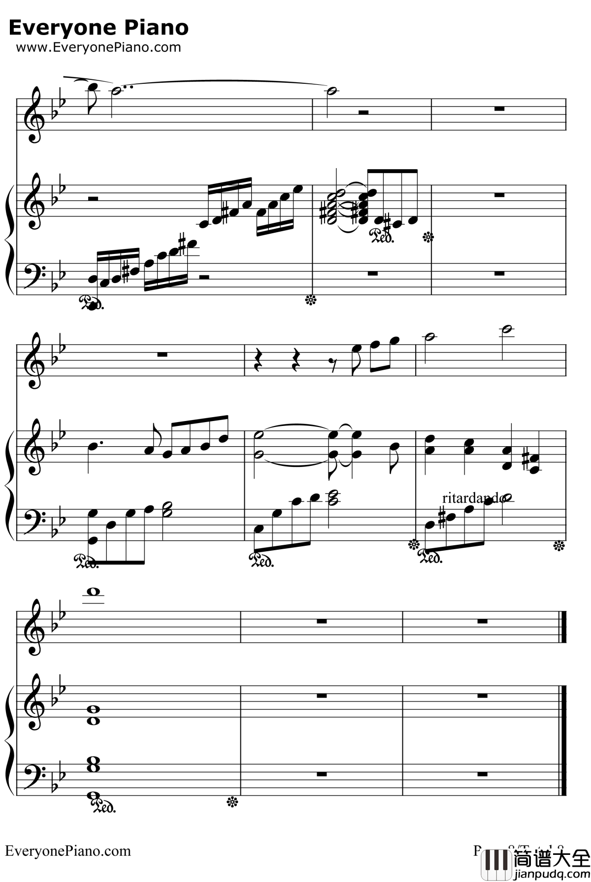 枯叶蝶钢琴谱_许艺娜_花非花雾非雾片尾曲