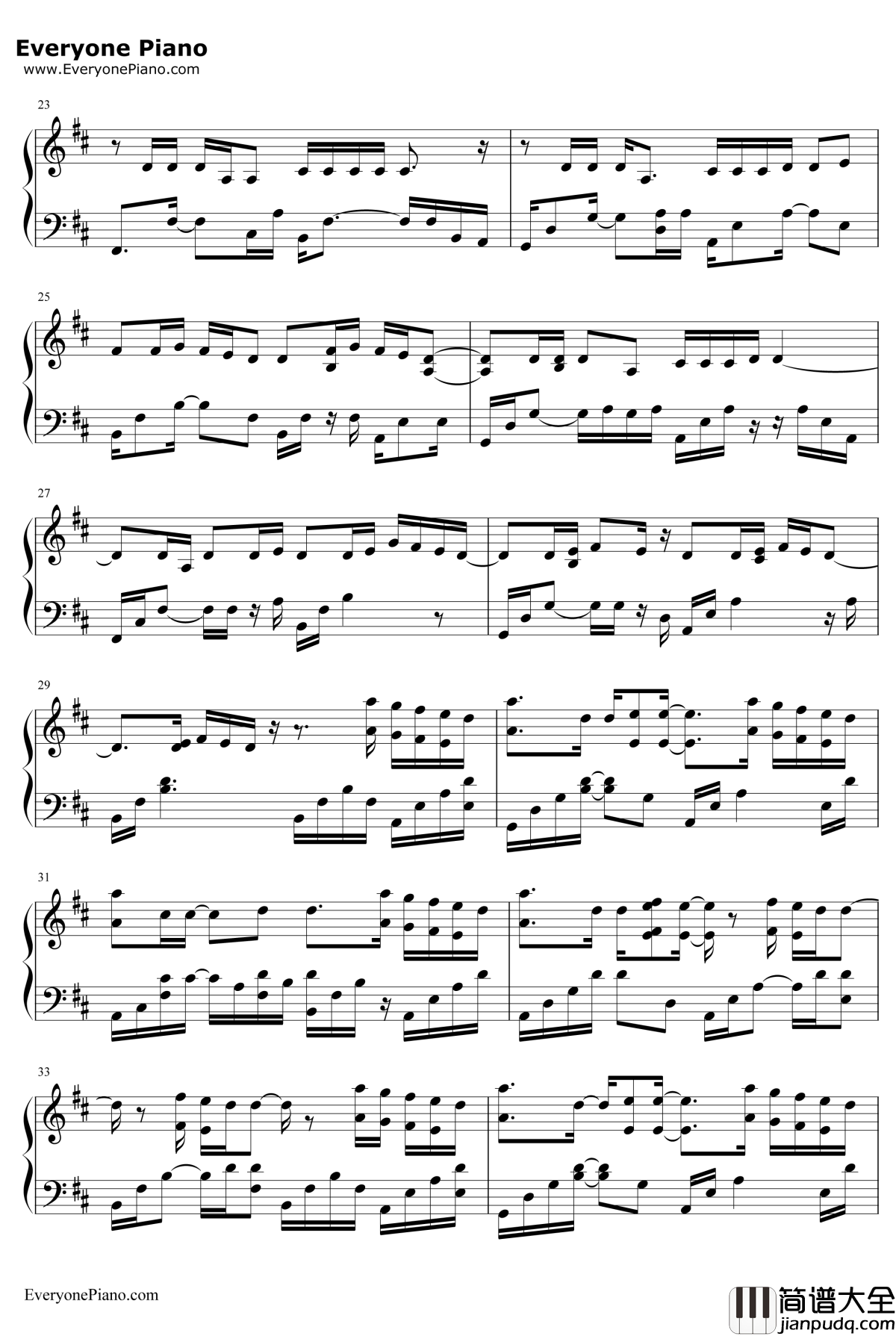 I_Wanted_You钢琴谱_InaWroldsen