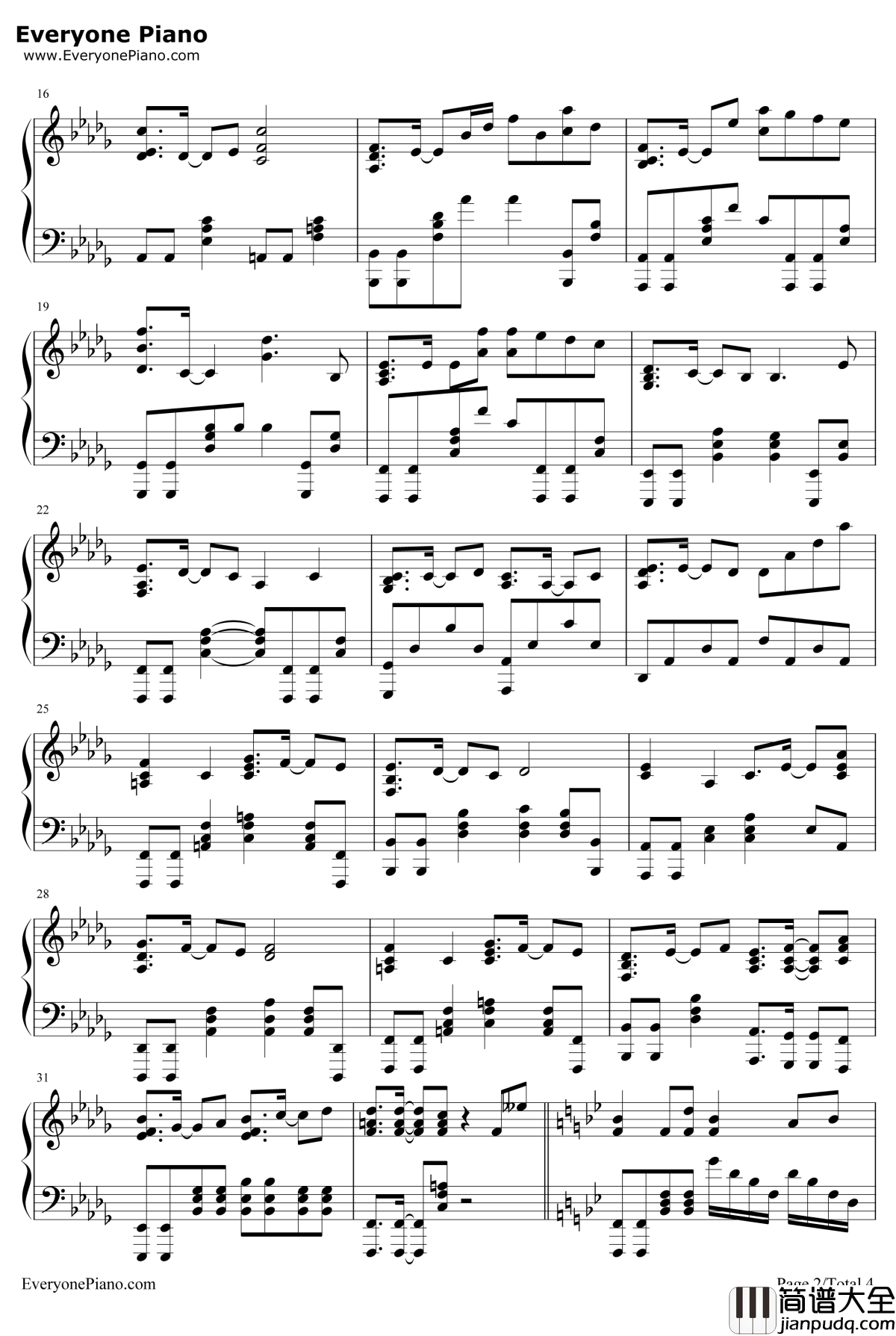 Black_Bullet钢琴谱_frip_Side_黑色子弹OP