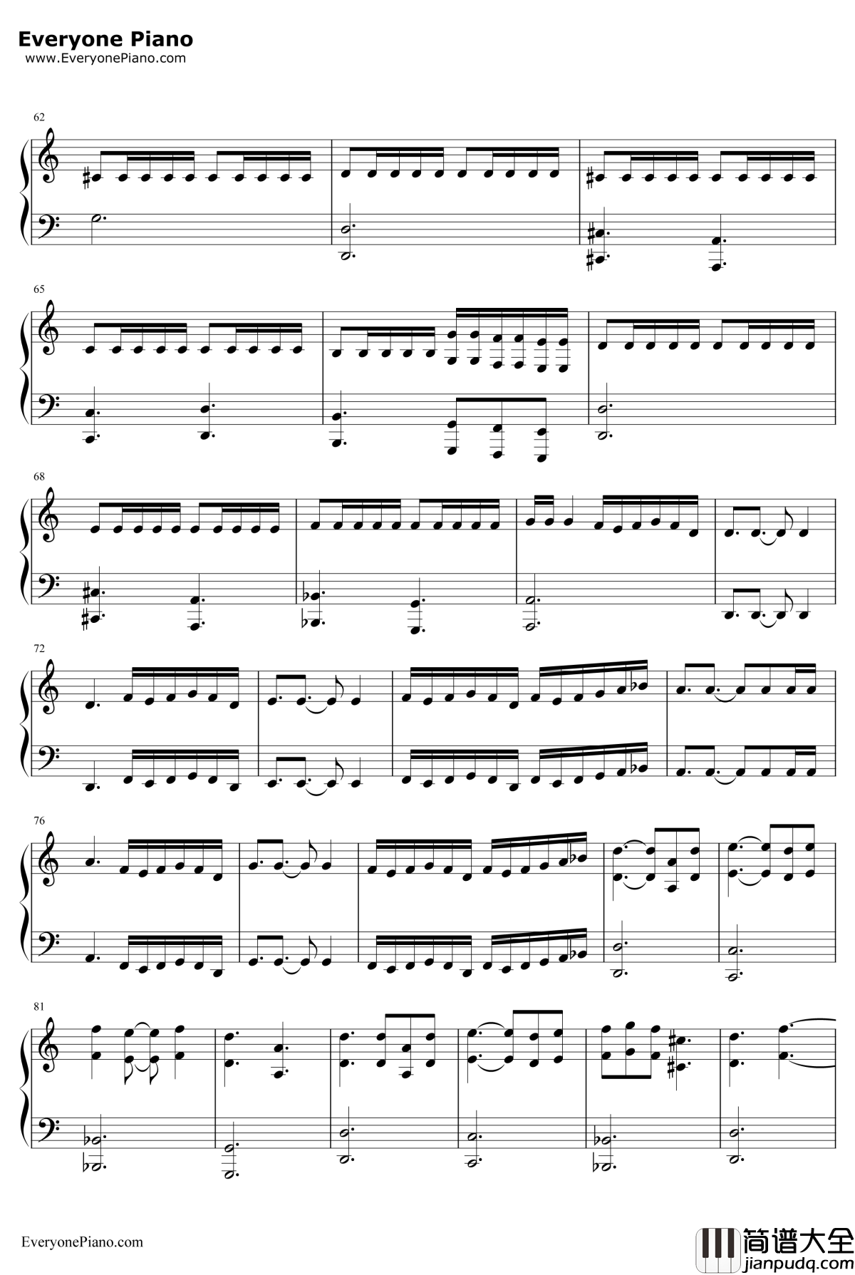 长城守卫军钢琴谱_王者荣耀_王者荣耀长城守卫军主题曲