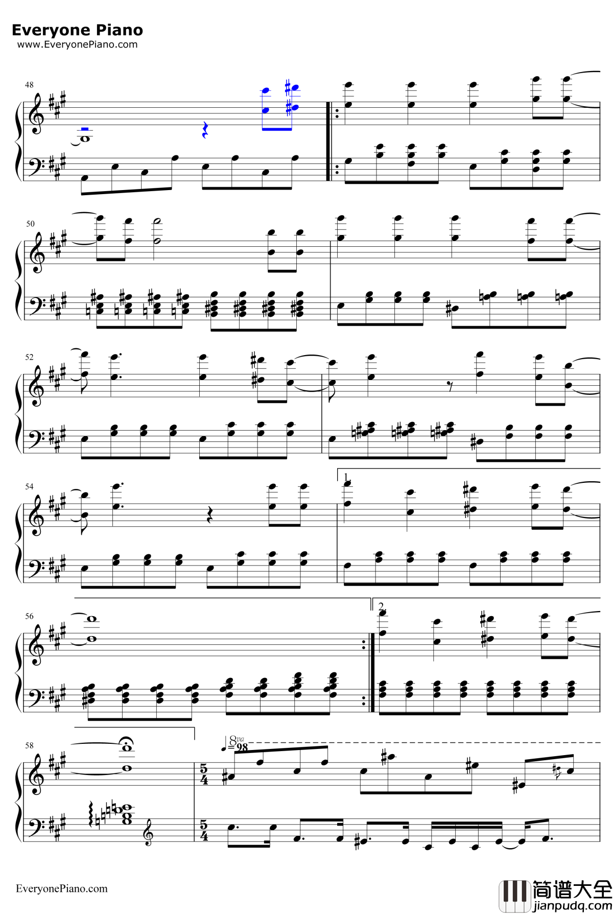 奇迹再现钢琴谱_毛华锋_迪迦奥特曼主题曲