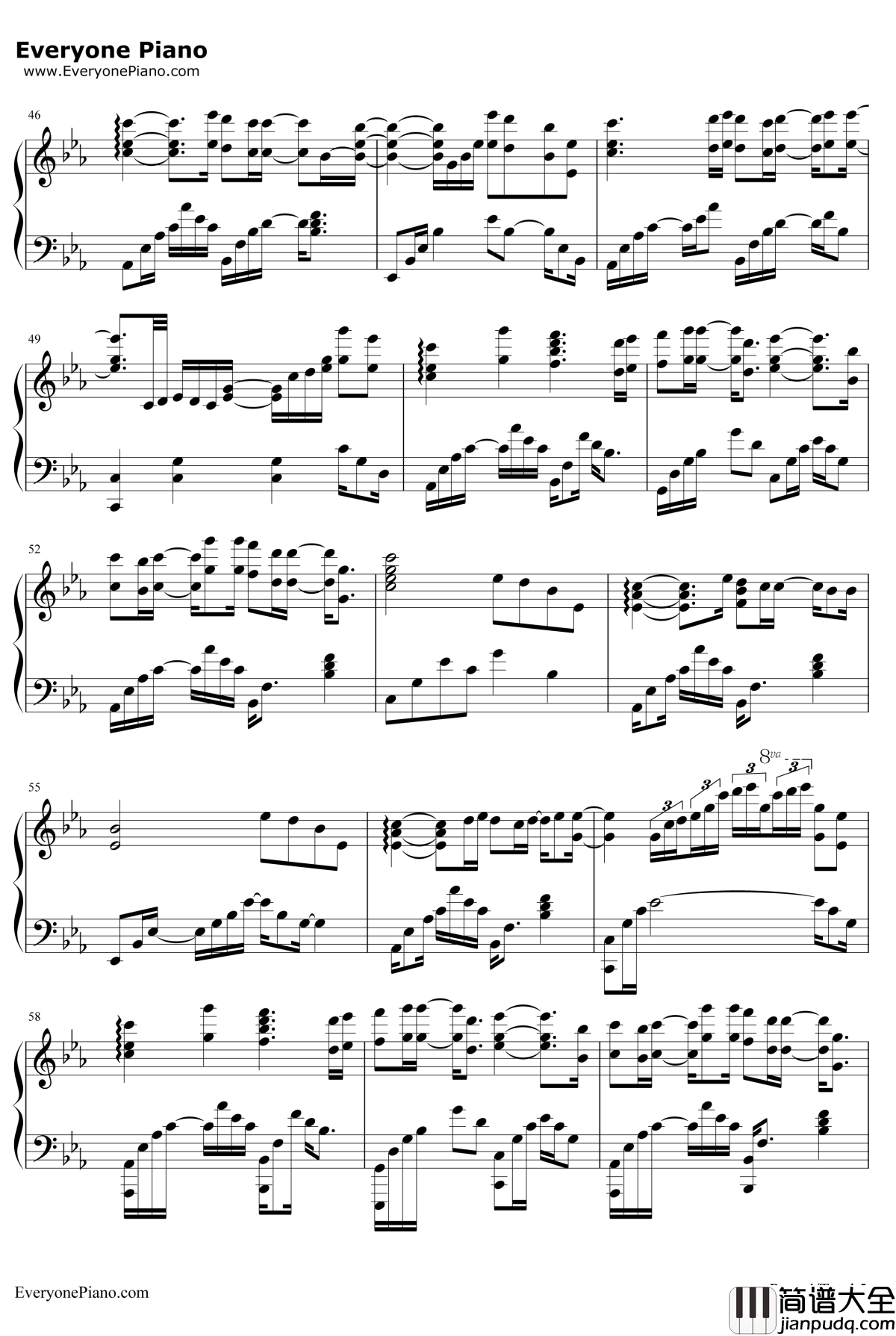 我好想你钢琴谱_潘广益