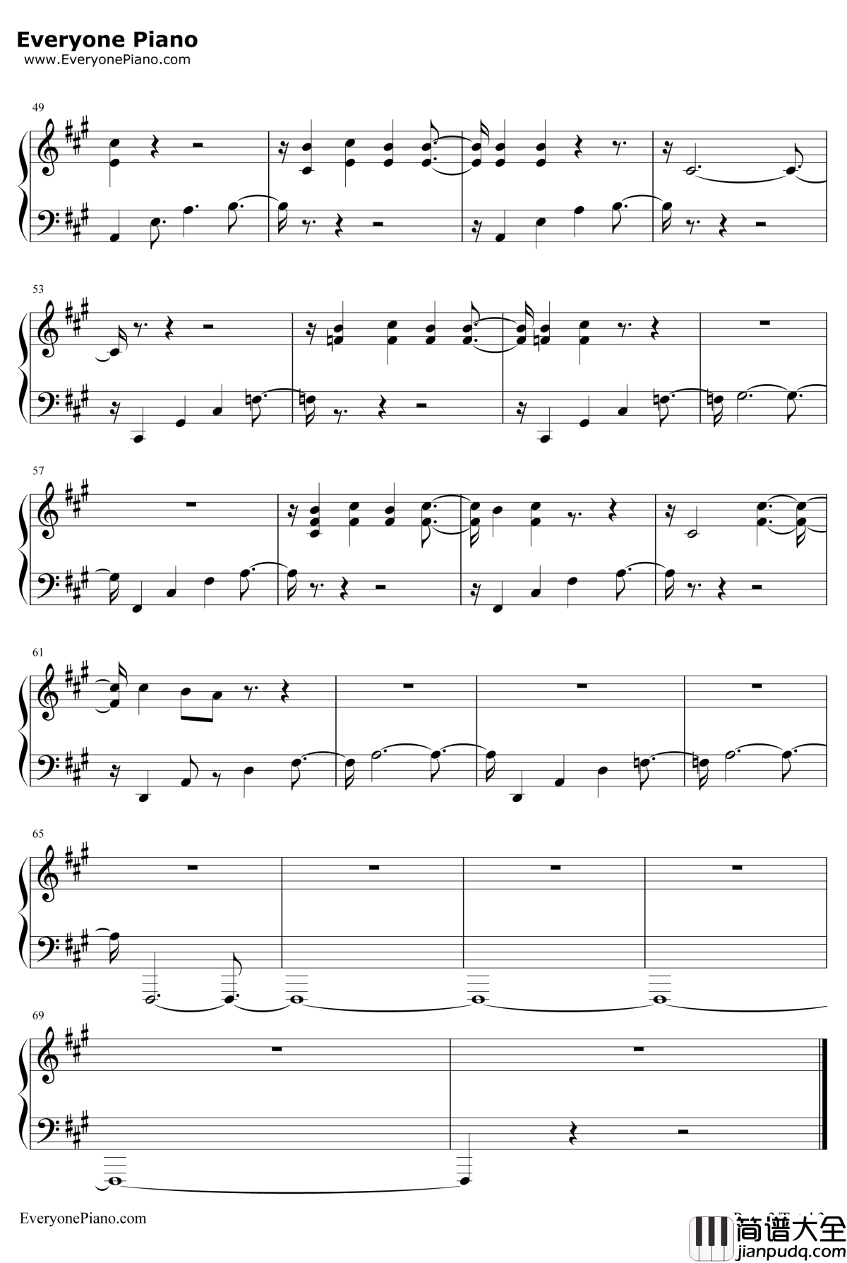 Groupie_Love钢琴谱_LanaDelReyftAsapRocky