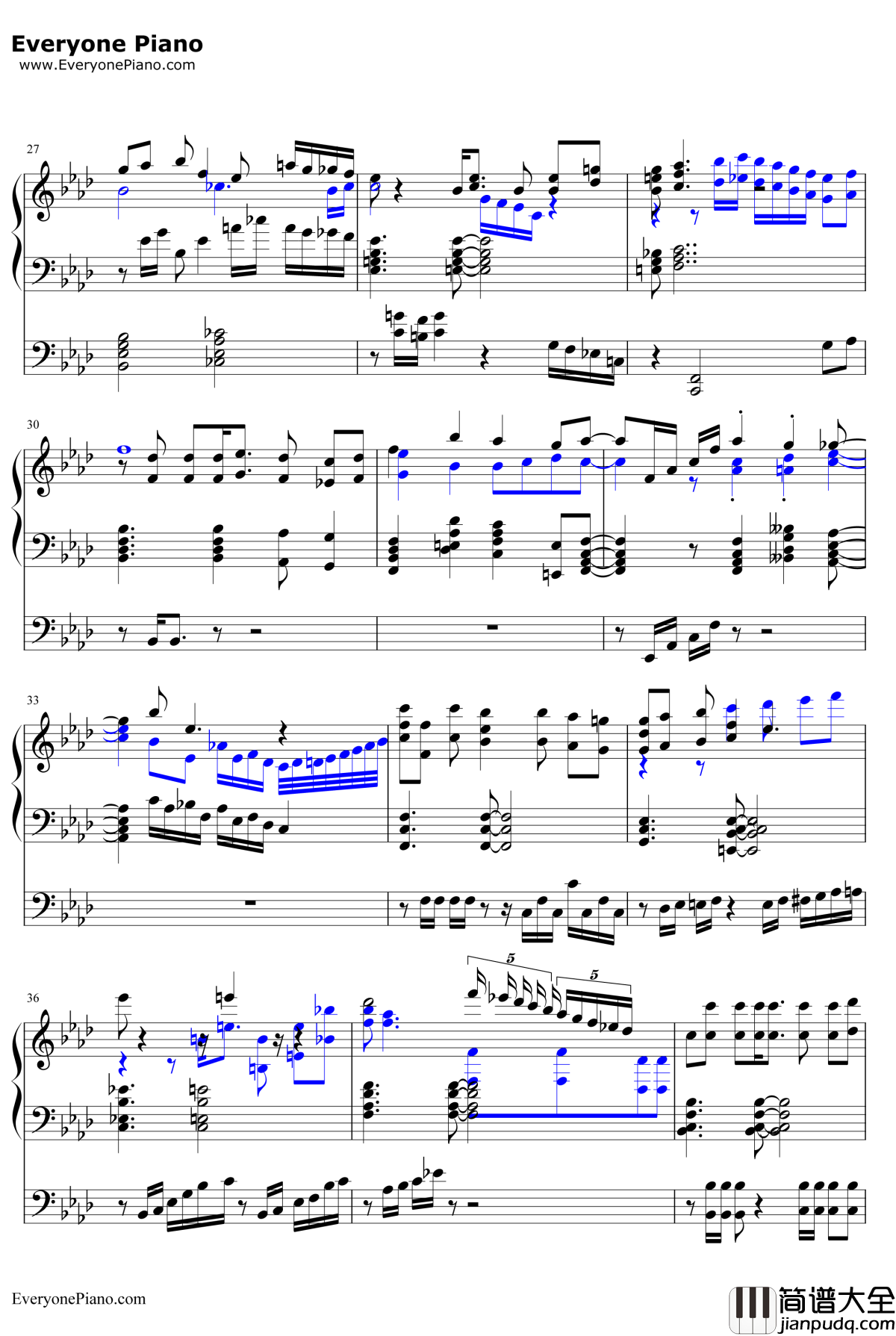 星を辿れば钢琴谱_大原ゆい子_小魔女学园ED1