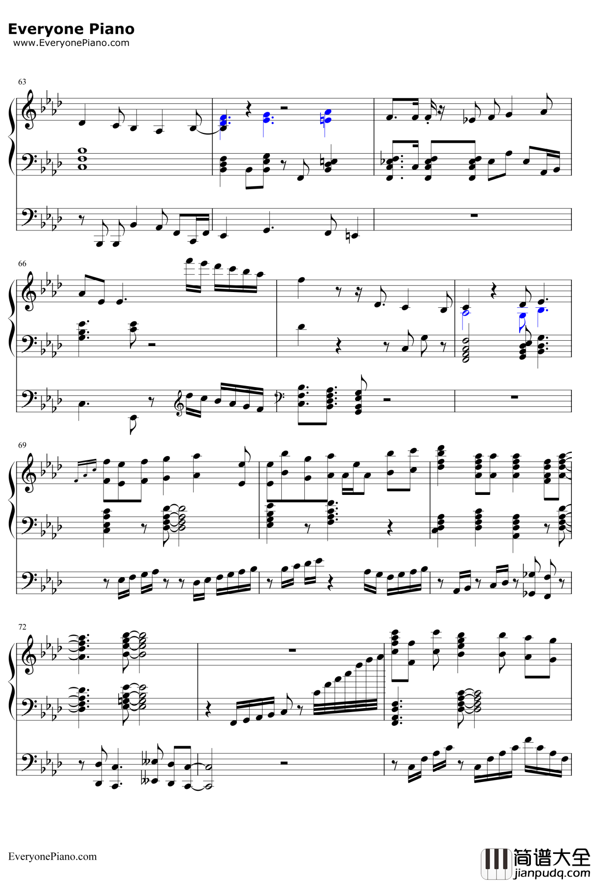 星を辿れば钢琴谱_大原ゆい子_小魔女学园ED1