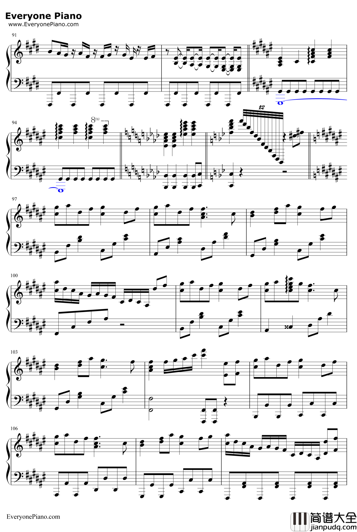 白金迪斯科钢琴谱_井口裕香_伪物语片头曲