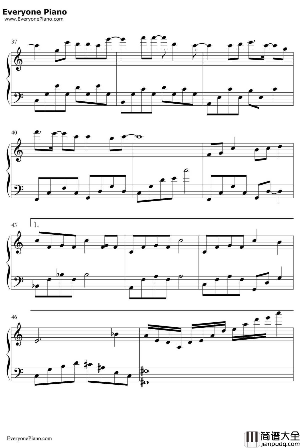 Good_Bye_My_Love钢琴谱_何俊明_放羊的星星OST