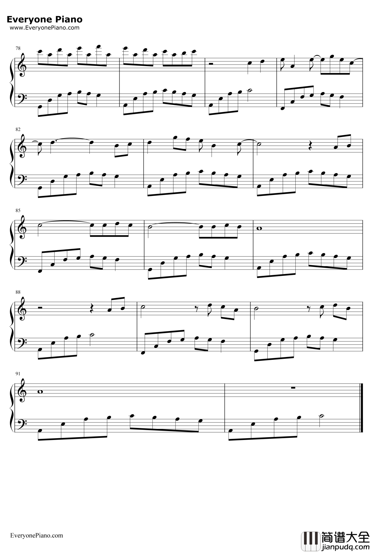 Where_Are_You钢琴谱_AniFace