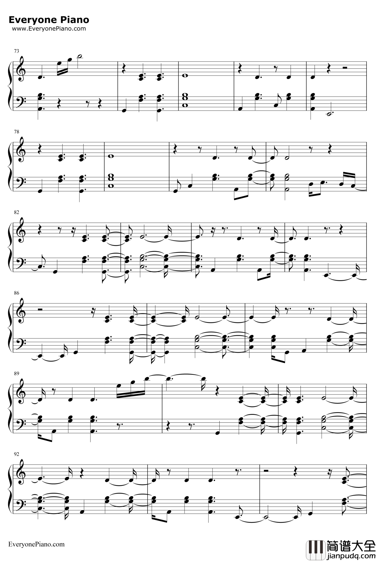 Prayers_Up钢琴谱_CalvinHarris