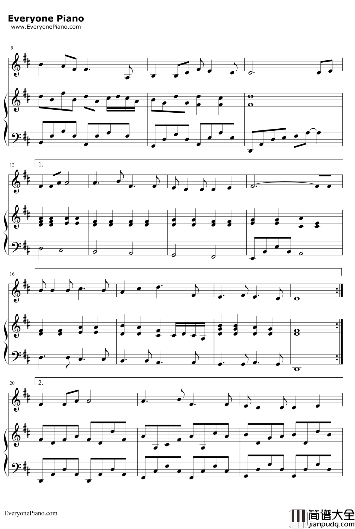 赞美之泉钢琴谱_游智婷