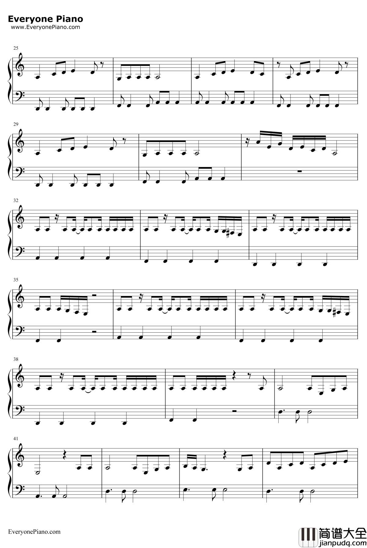 裙姊钢琴谱_李荣浩