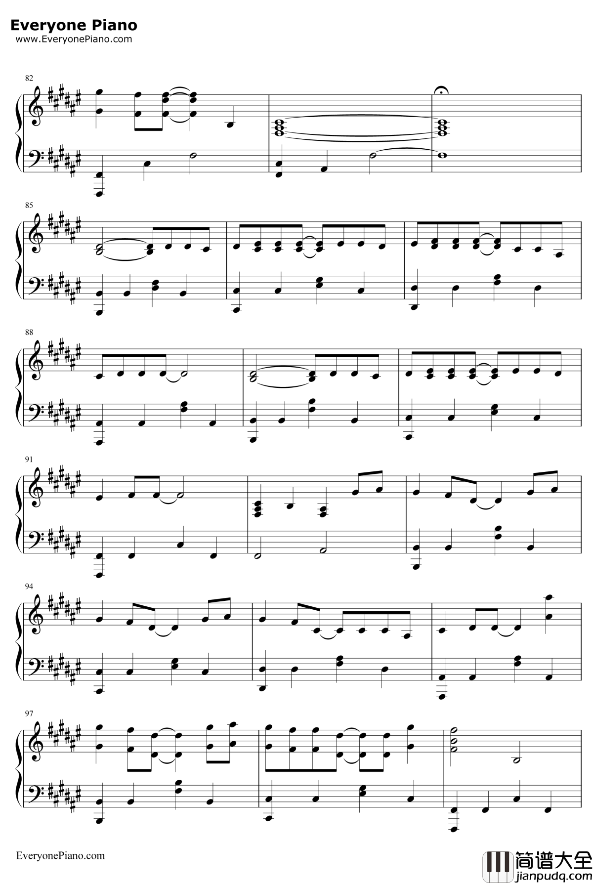 secret_base~你给我的所有~钢琴谱_ZONE_secretbase