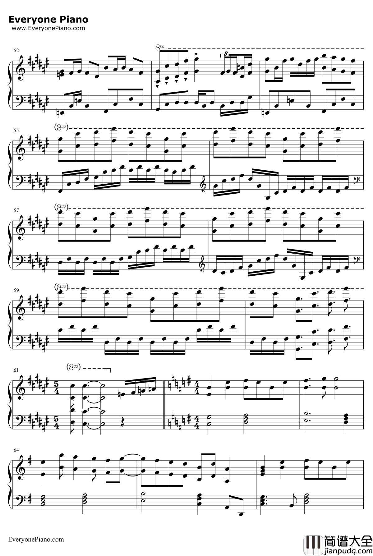 千年幻想郷钢琴谱_东方project_东方永夜抄OST