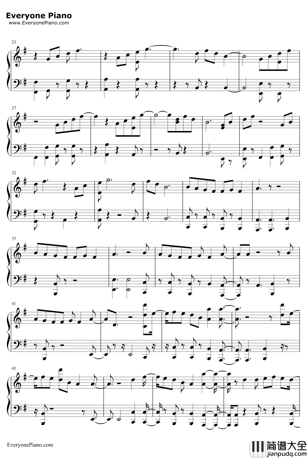 Cash_Out钢琴谱_CalvinHarris