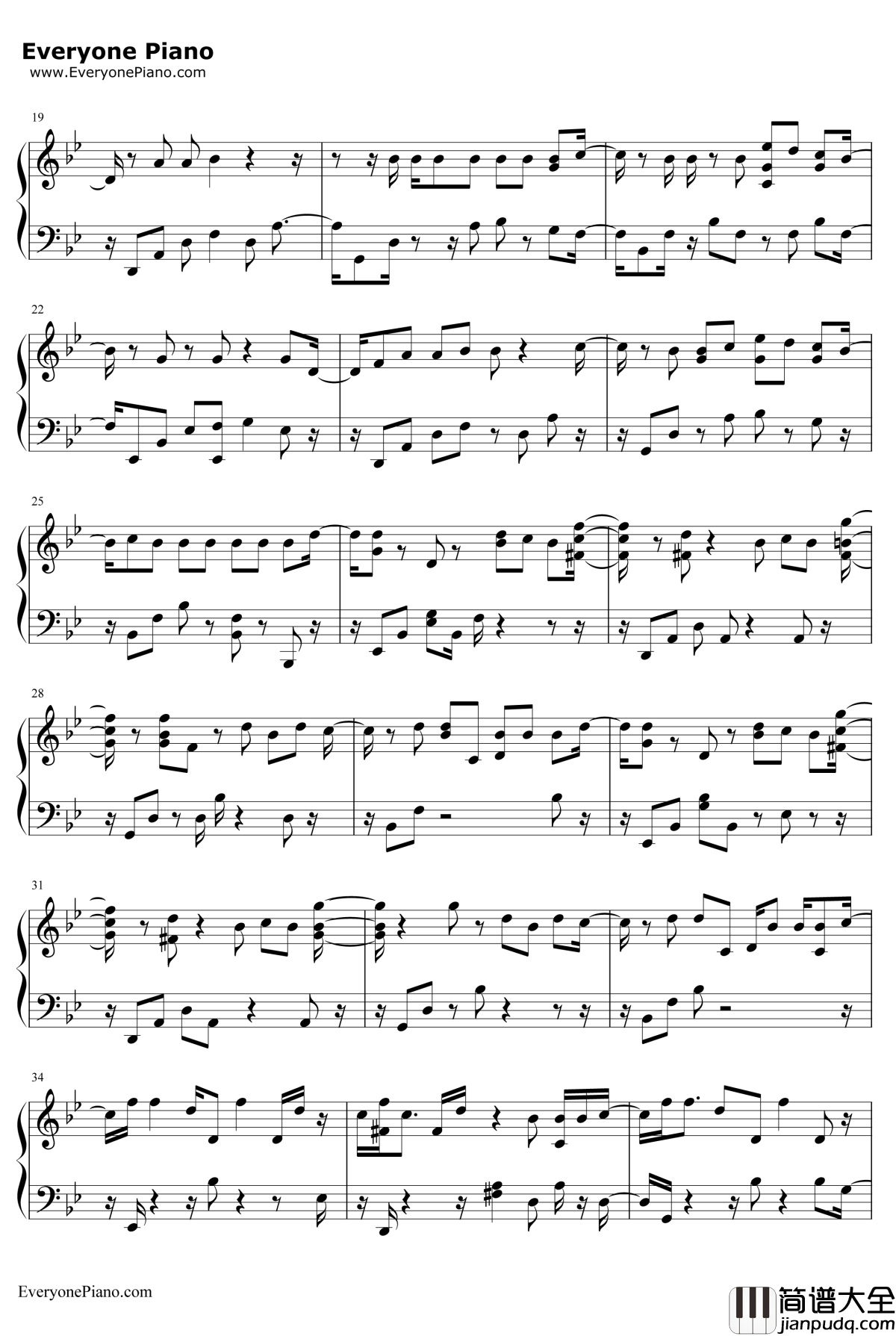 梦回暮夜钢琴谱_EXO_WalkonMemories