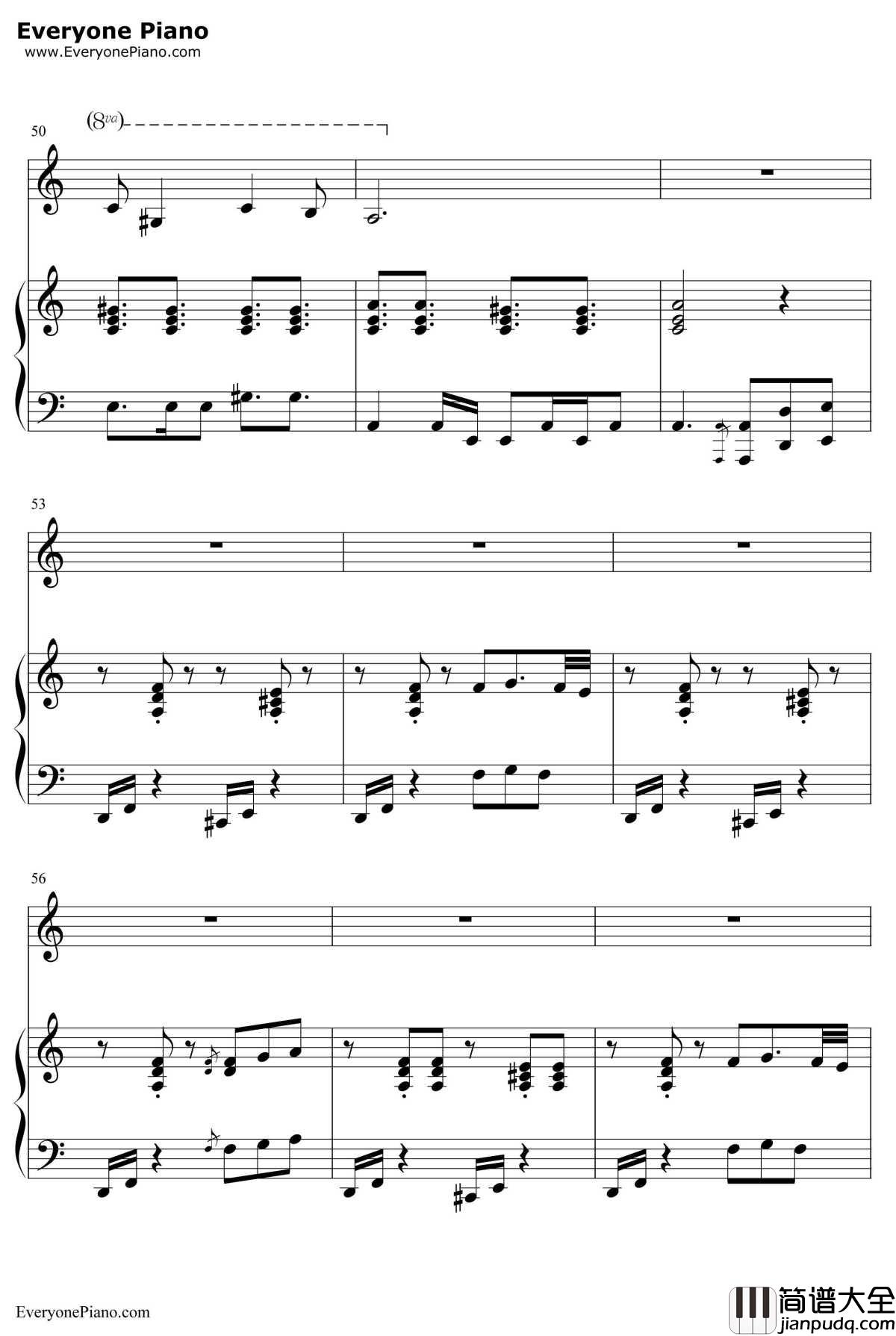 我要我们在一起钢琴谱__邓紫棋