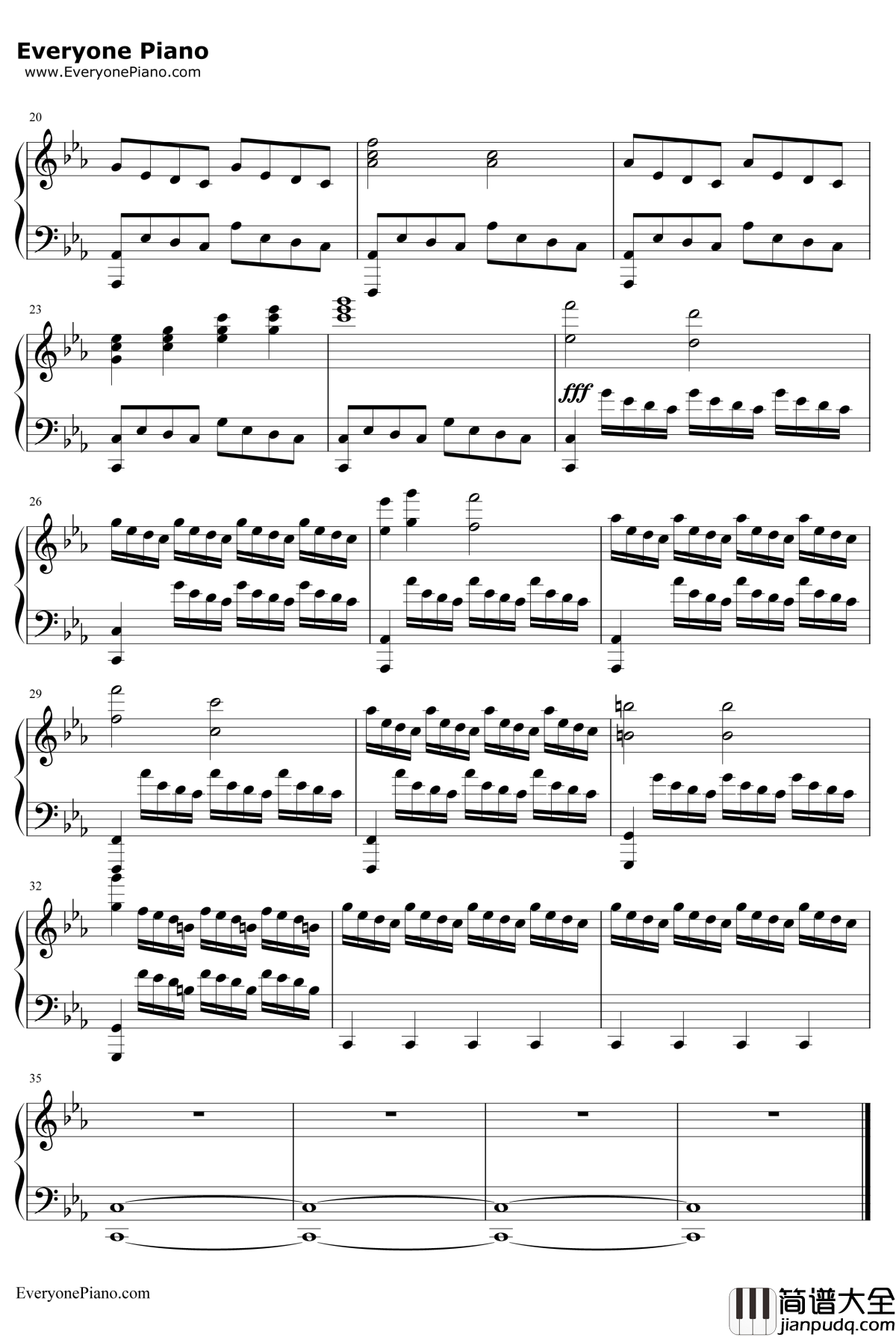 Daredevil_Theme钢琴谱_GraemeRevell_超胆侠OST