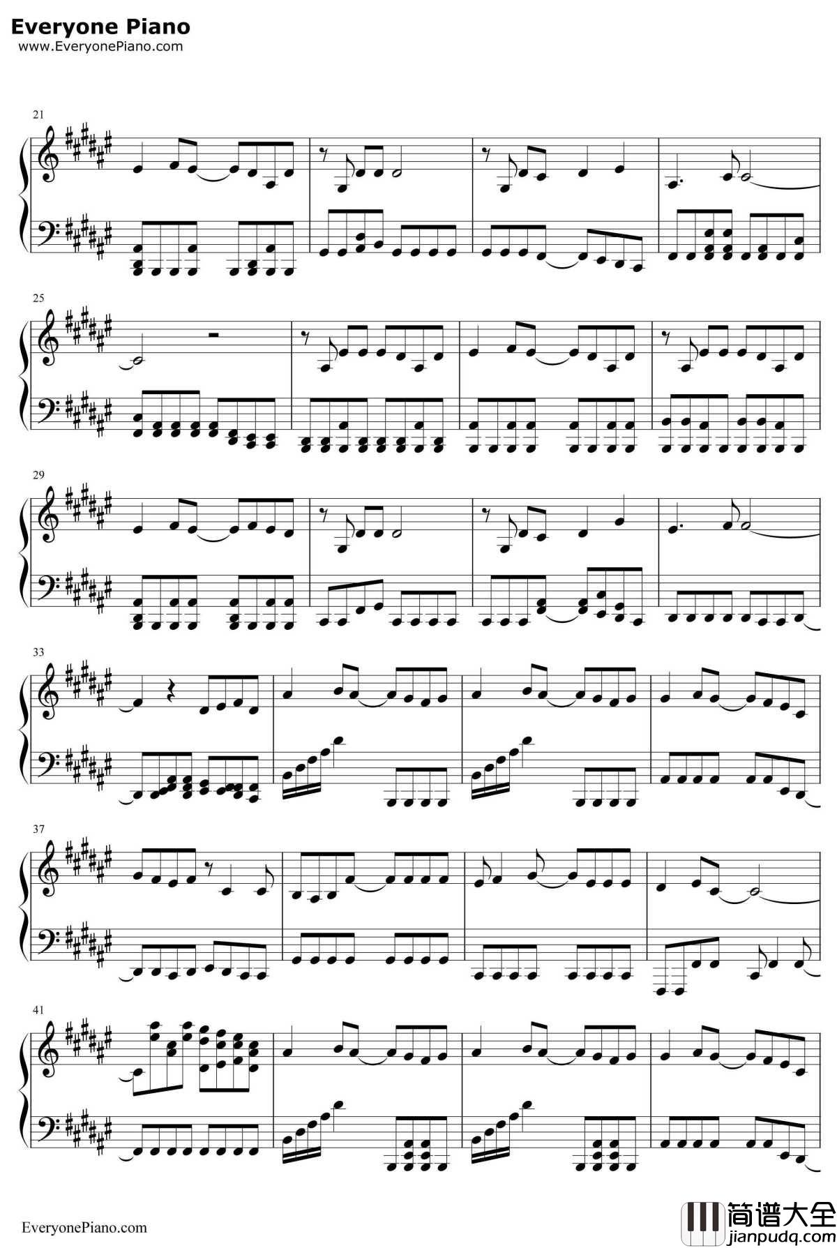 罗密欧与灰姑娘钢琴谱_doriko_镜音双子