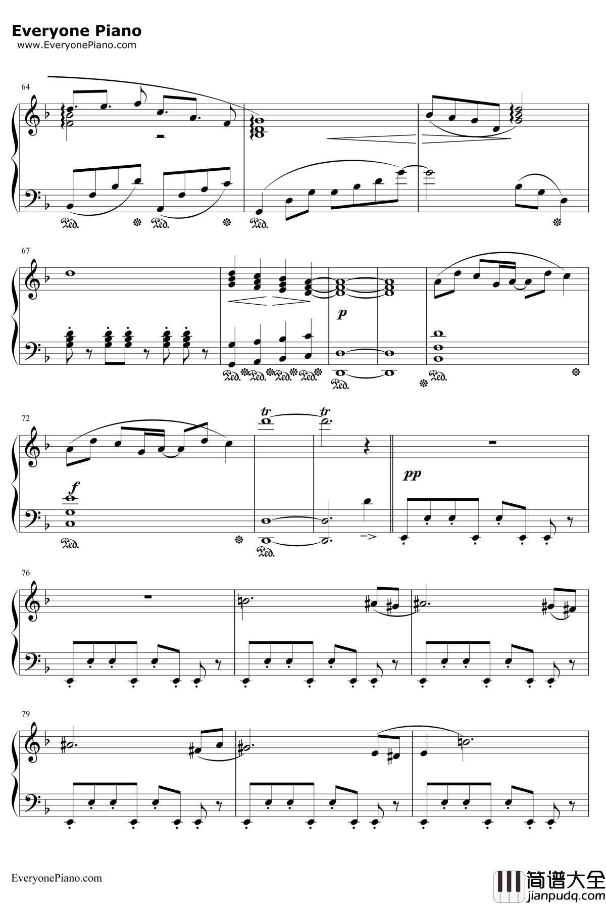 The_Man_With_The_Machine_Gun钢琴谱_植松伸夫_最终幻想ⅧBGM