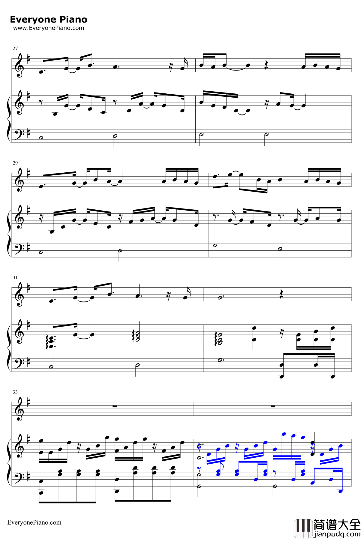 在人间钢琴谱_王建房