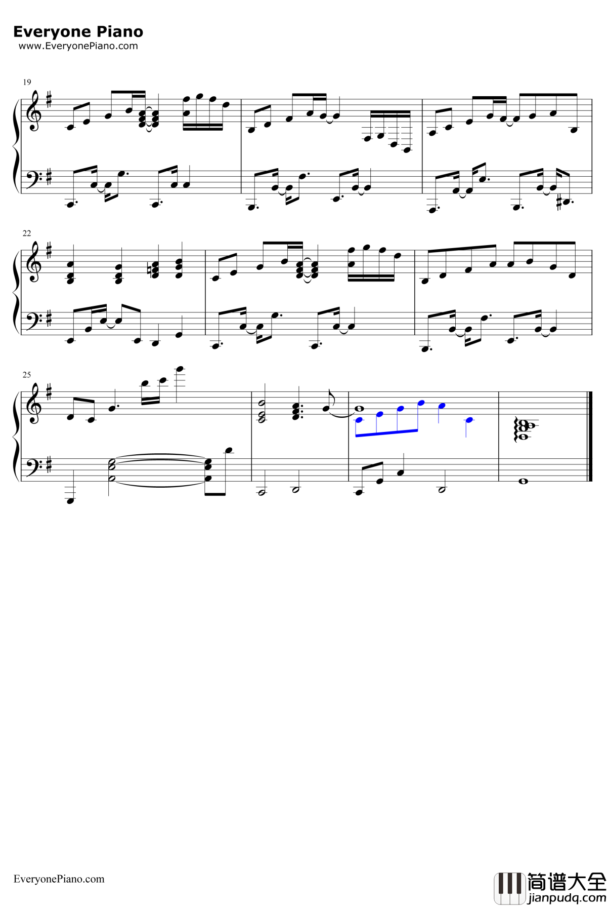 滂沱大雨里钢琴谱_李若溪_我的前半生片尾曲