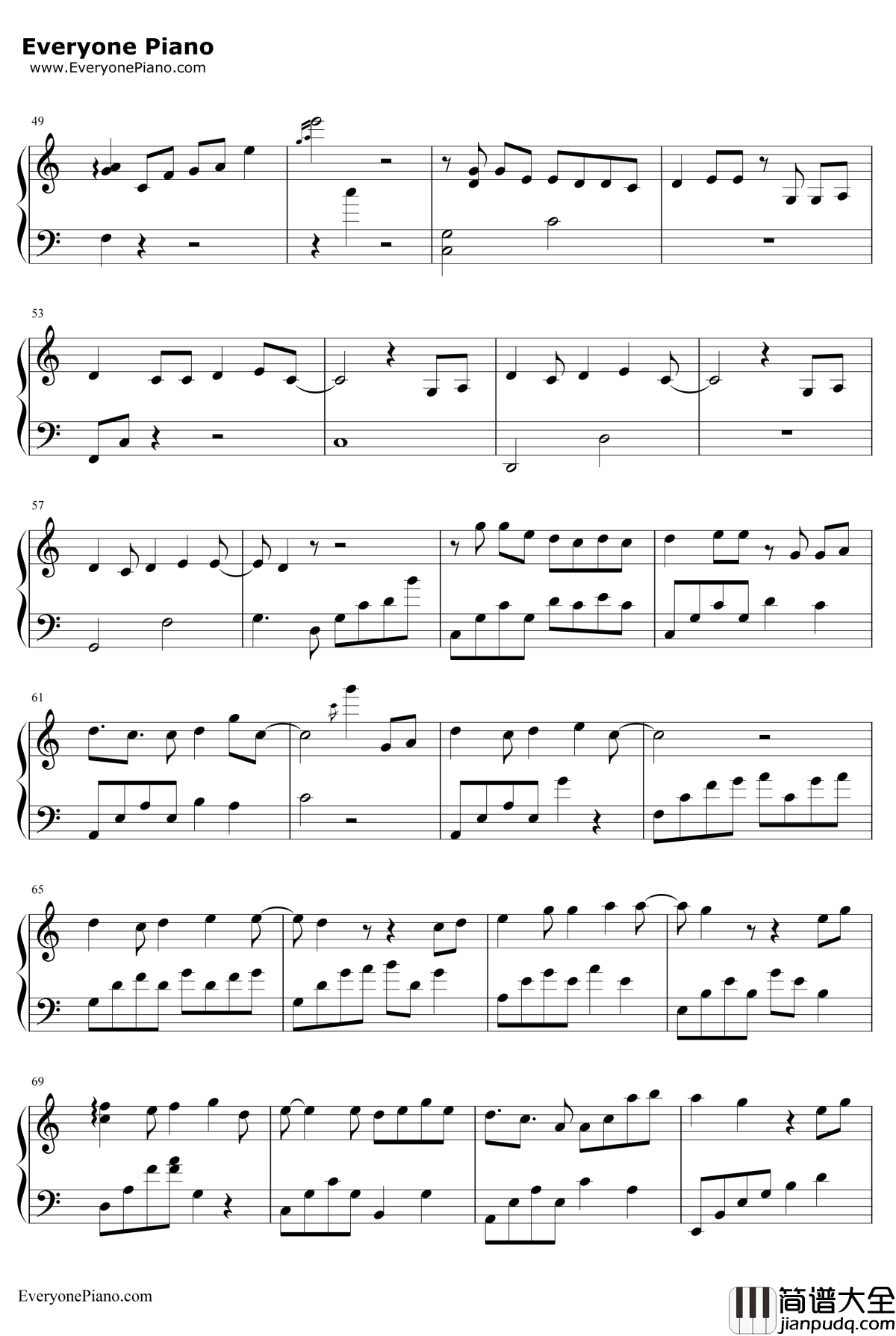 化身孤岛的鲸钢琴谱_徐浩