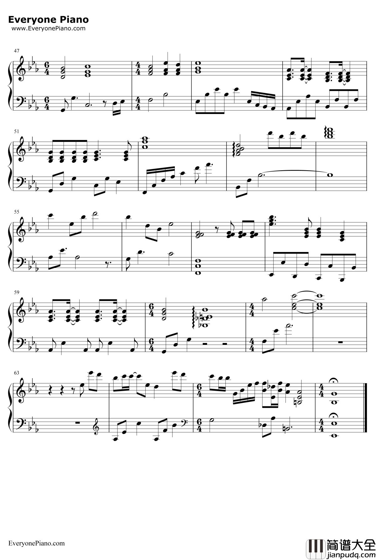 以后别做朋友钢琴谱_周兴哲_16个夏天片尾曲