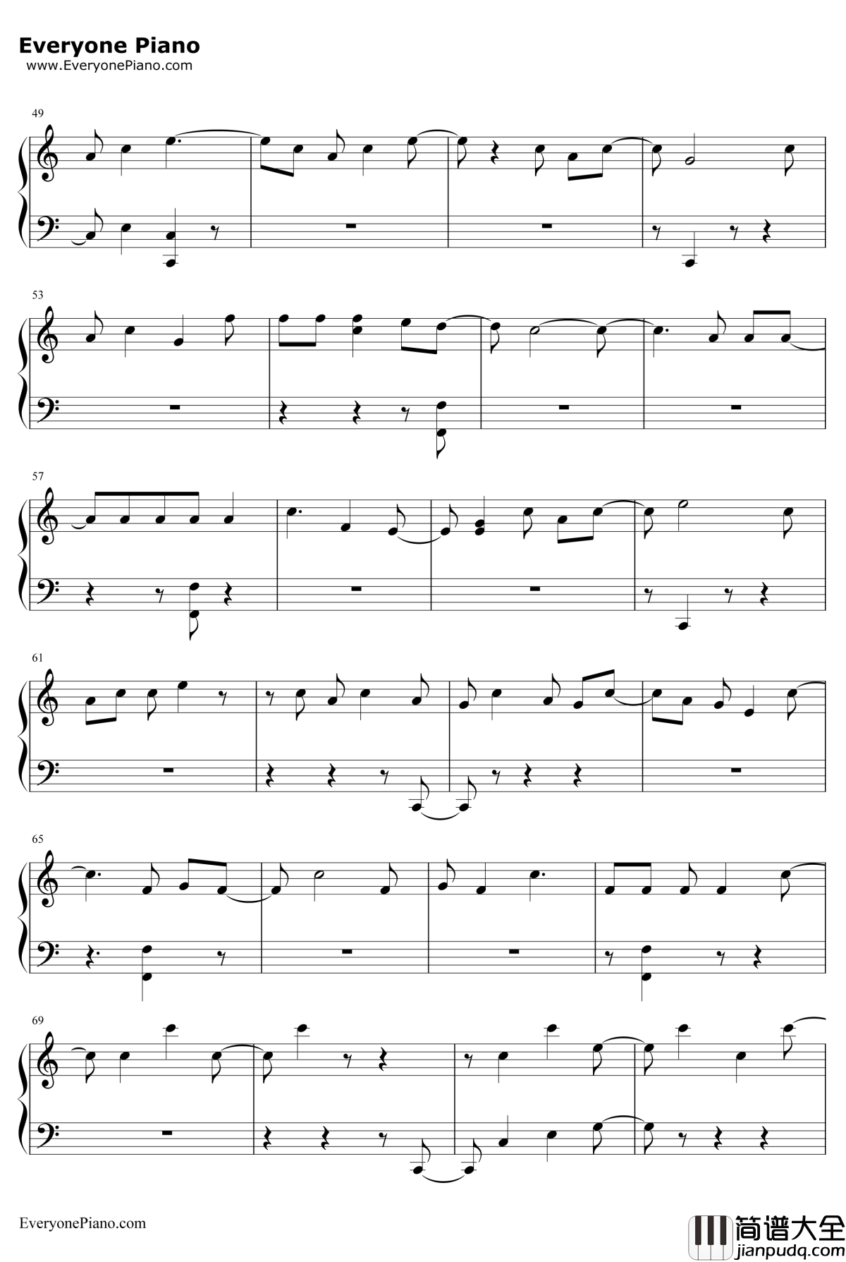 Thunder钢琴谱_ImagineDragons