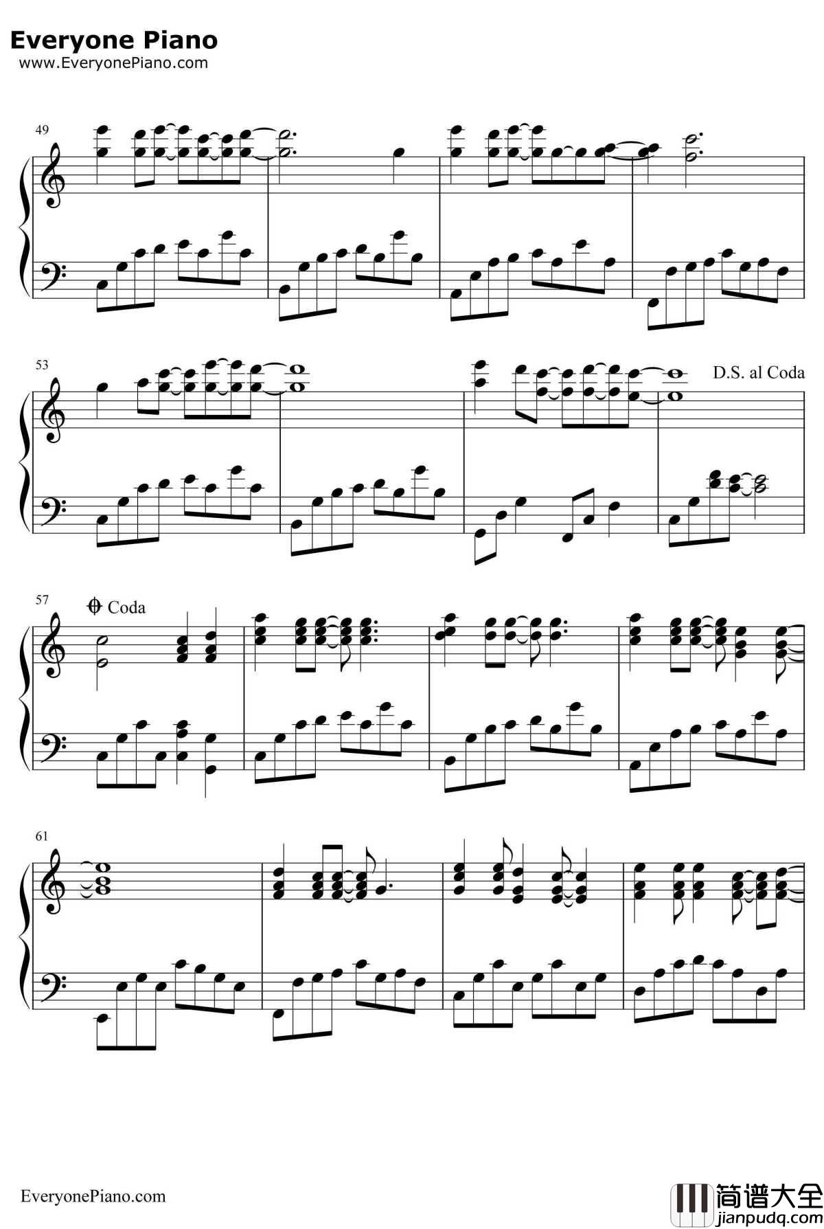 那些花儿钢琴谱_朴树