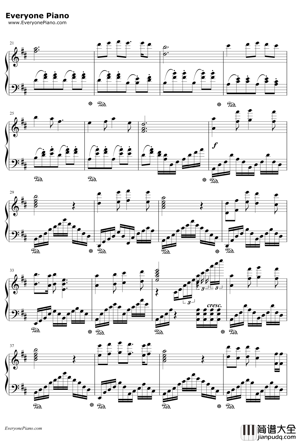 阳光路上钢琴谱_张宏光