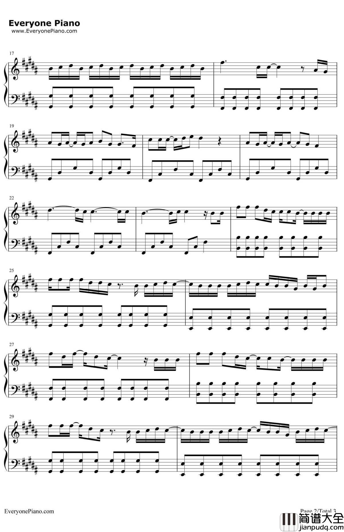 前前前世钢琴谱_RADWIMPS_电影_你的名字_的主题曲