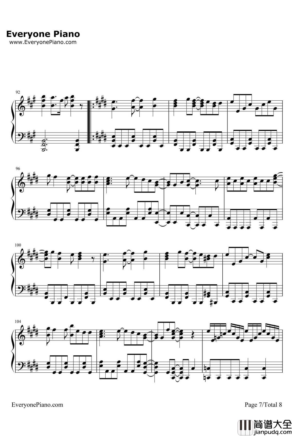 Butter_Fly钢琴谱_和田光司_数码宝贝大冒险主题曲