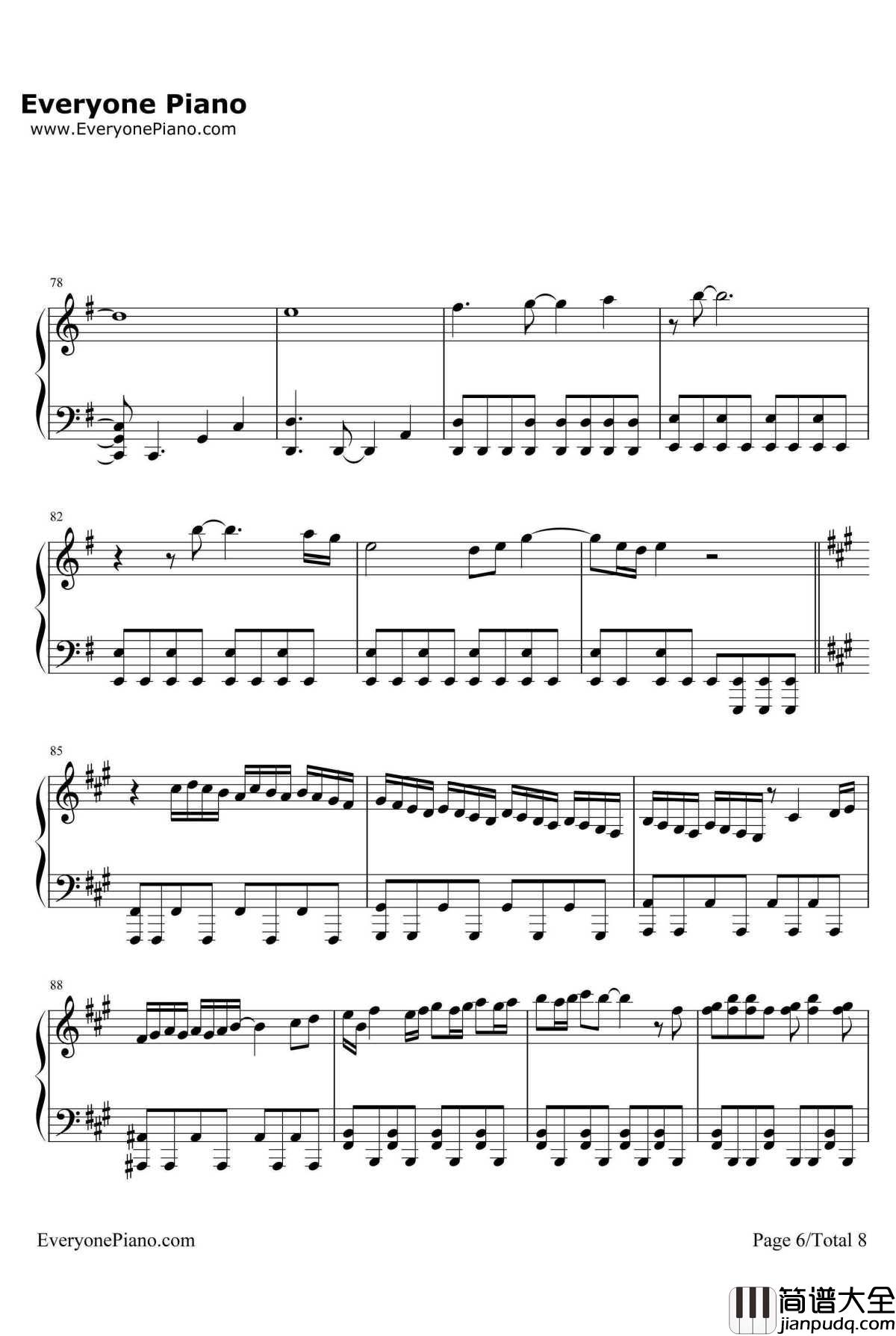 Butter_Fly钢琴谱_和田光司_数码宝贝大冒险主题曲