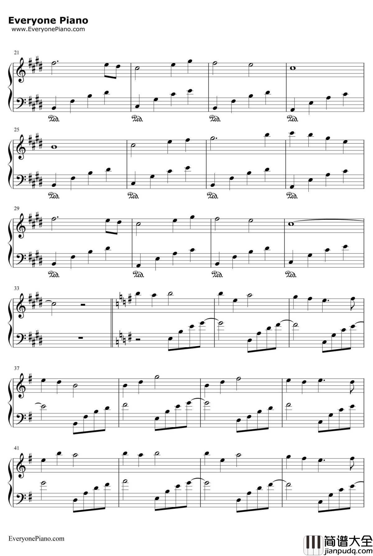 回梦游仙简单版钢琴谱_骆集益_仙剑奇侠传四主题曲_EOP教学曲