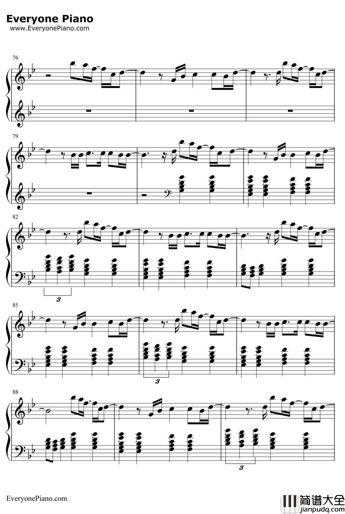 地球仪钢琴谱_松泽由美_圣斗士星矢冥王篇主题曲