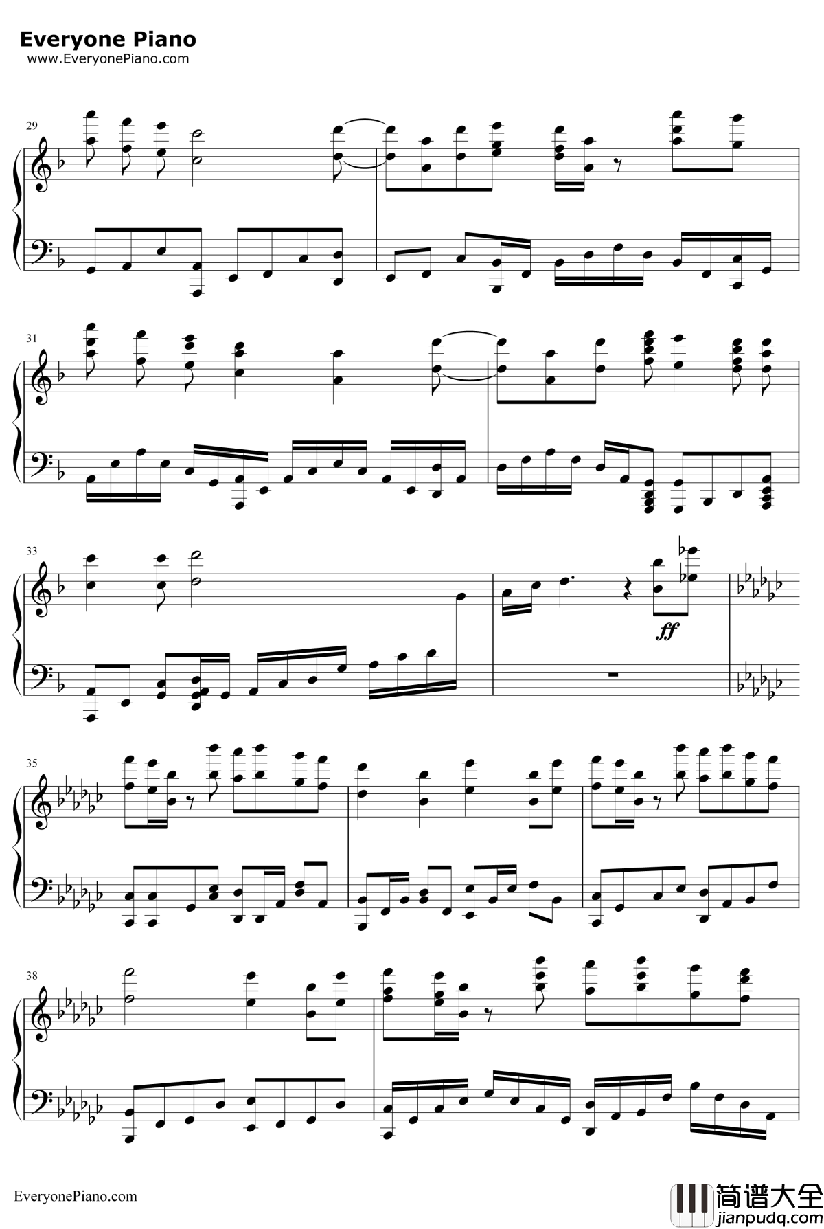 爱如樱钢琴谱_黄雨勋马天宇_幻城插曲