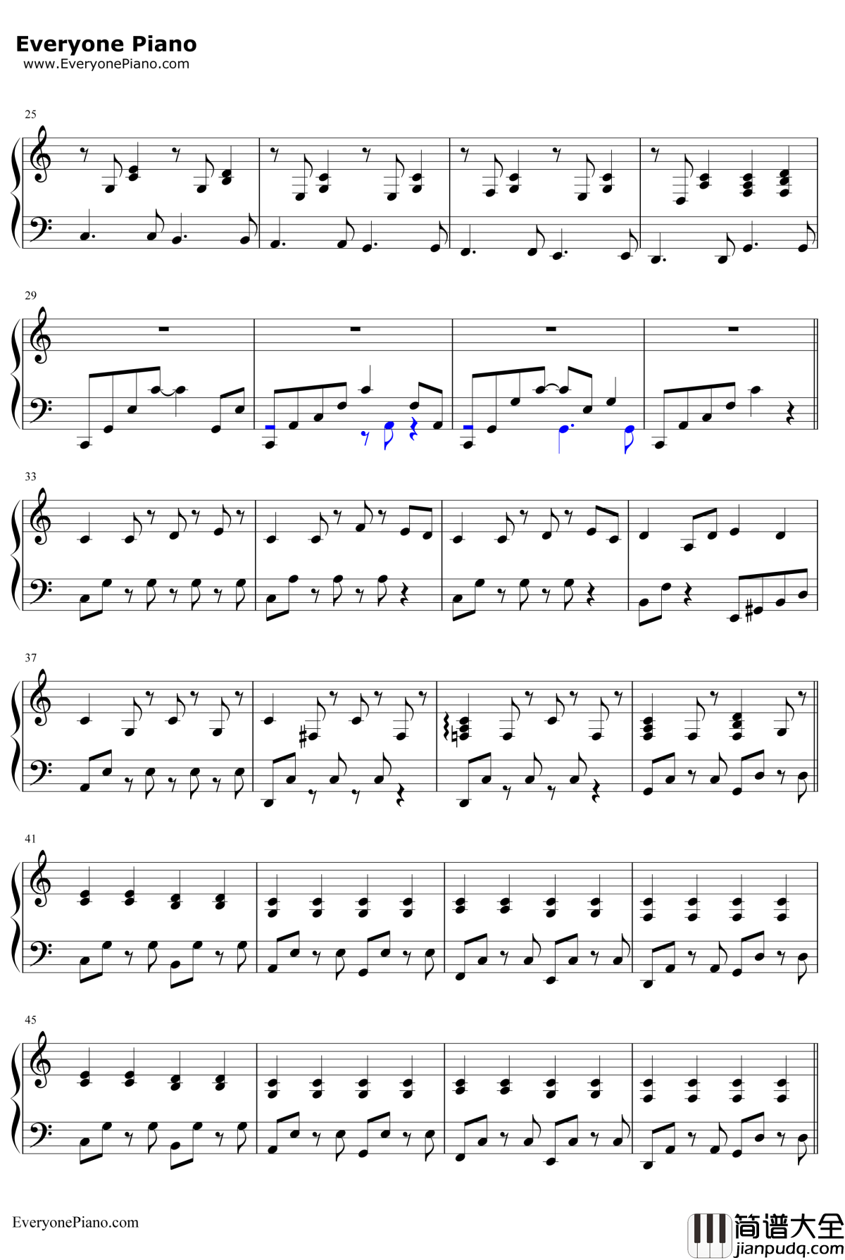 他和她钢琴谱_王源