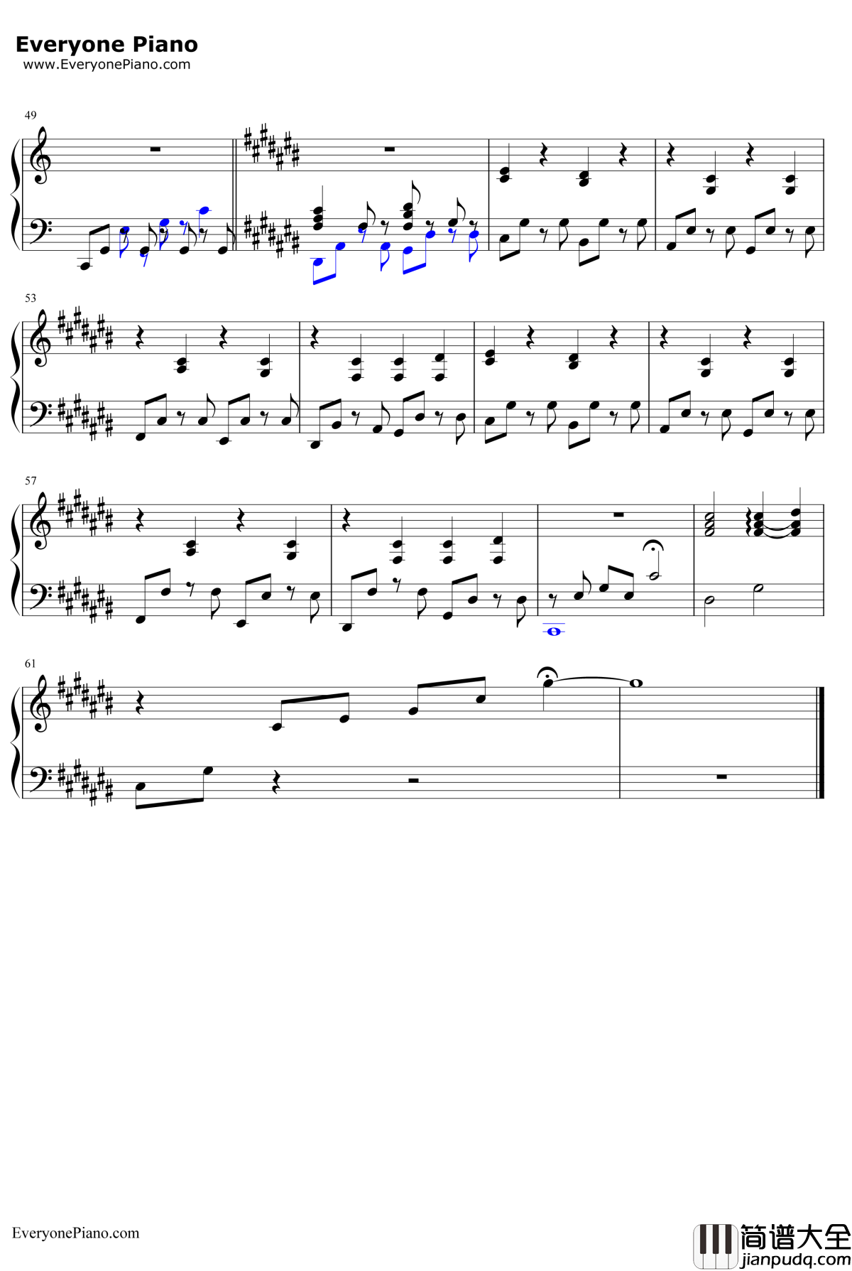 他和她钢琴谱_王源