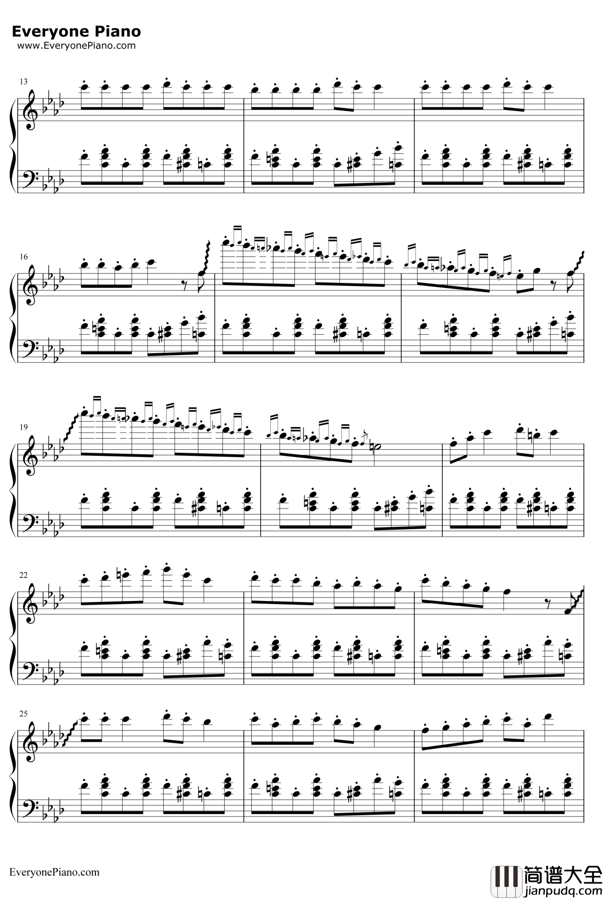 神经病之歌钢琴谱_洛天依