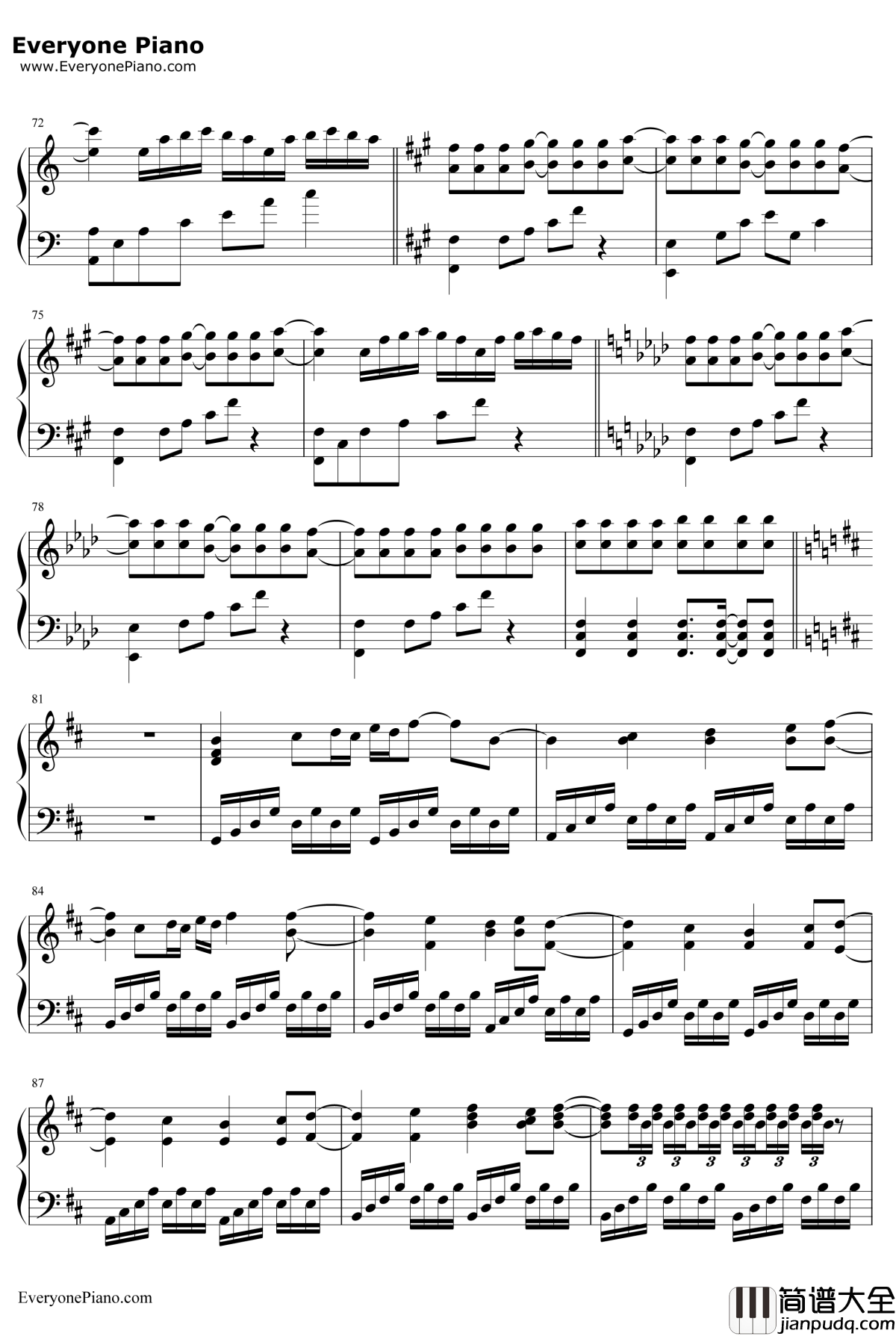 少女幻葬～Necro钢琴谱_东方Project_Fantasy_东方妖妖梦八云蓝主题曲