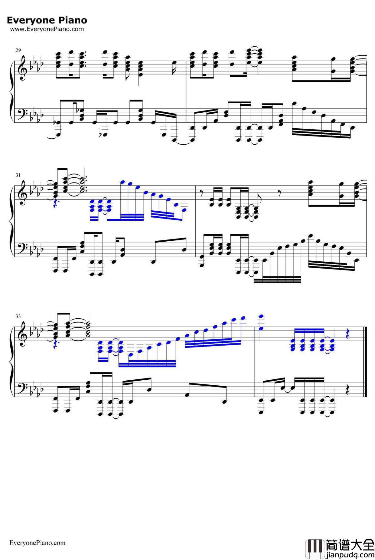 Brave_Shine钢琴谱_Aimer_Fate/staynightUnlimitedBladeWorksOP2