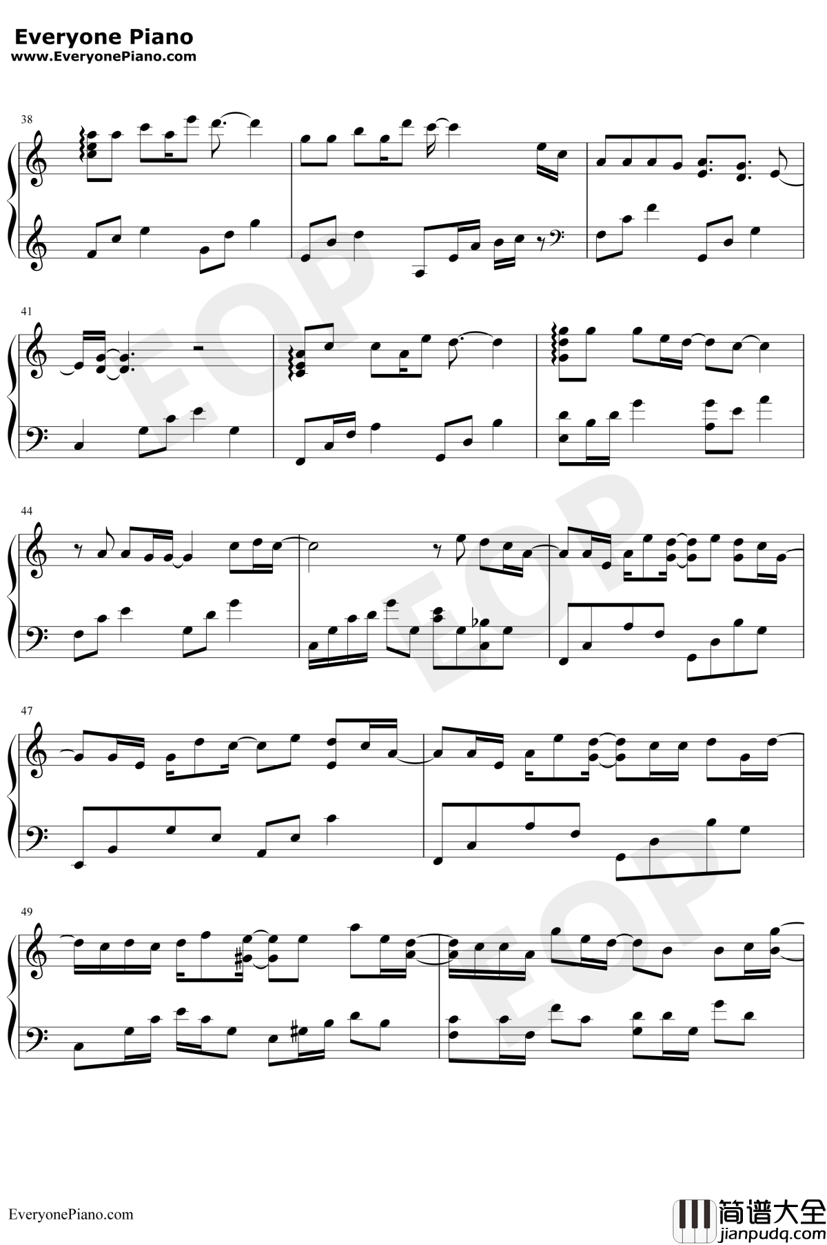 可不可以钢琴谱_张紫豪_昼夜版_抖音上很火的伤感情歌