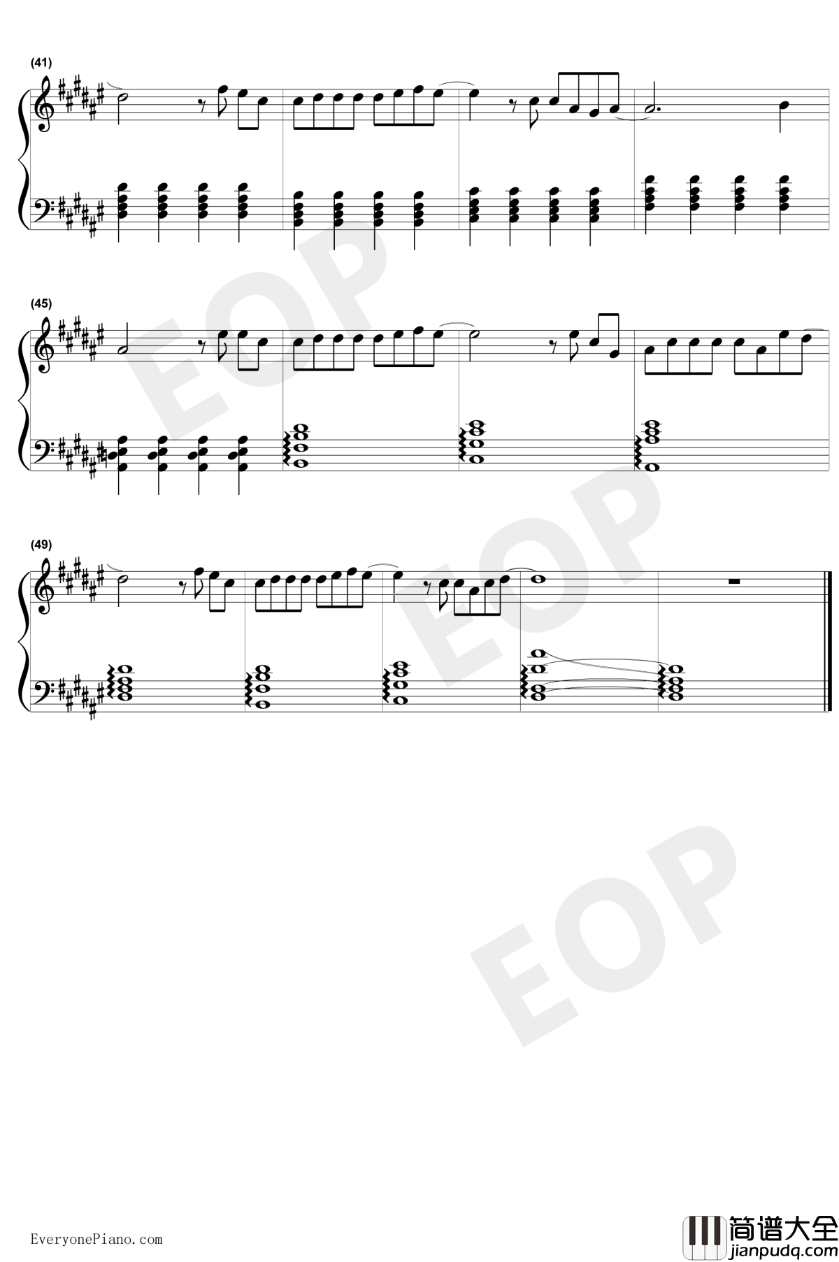 你会遇见更好的人钢琴谱_郭聪明_离开我你会遇见更好的人我已经失去恋人这个身份