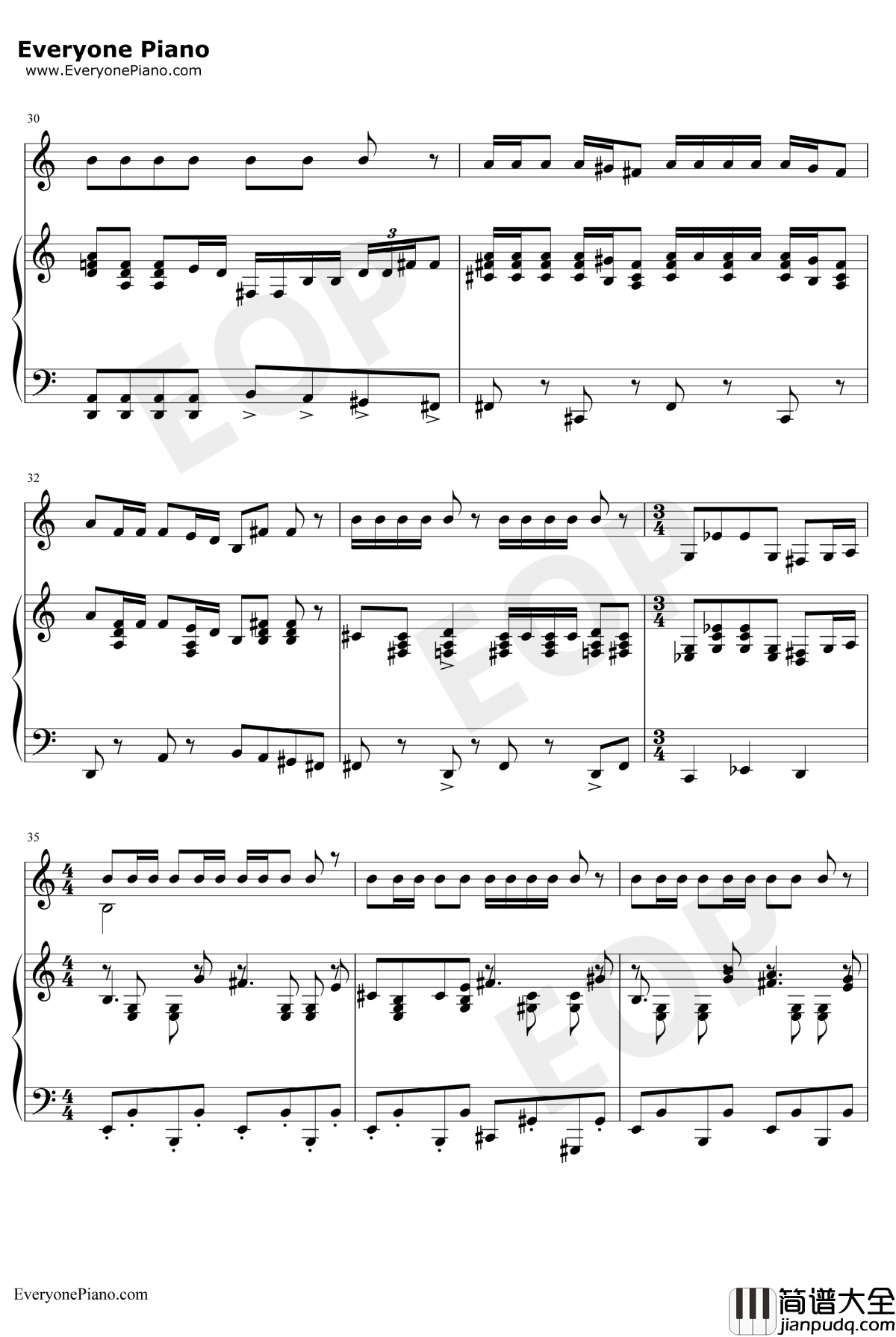 This_Is_Halloween钢琴谱_DannyElfman_圣诞夜惊魂OST