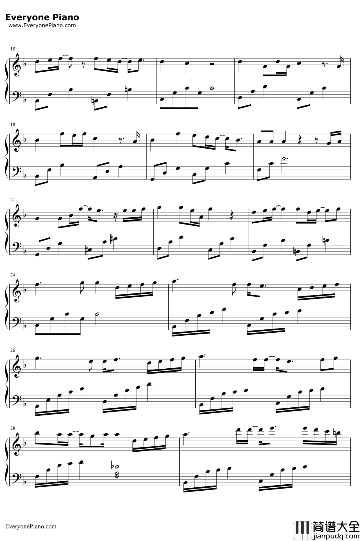 小小天涯钢琴谱_郁可唯_上古情歌插曲