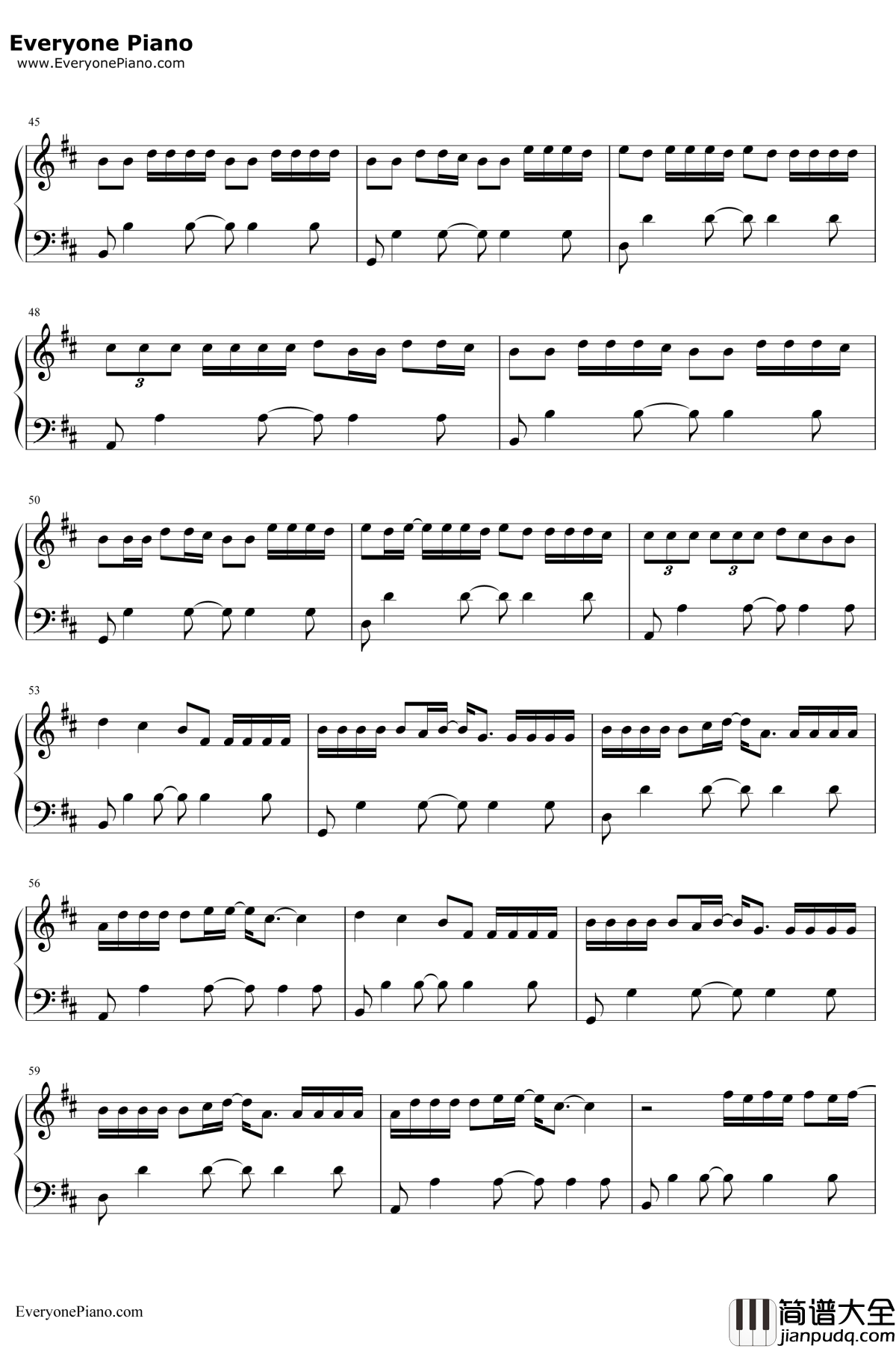 Despacito钢琴谱_JustinBieber_JustinBieber