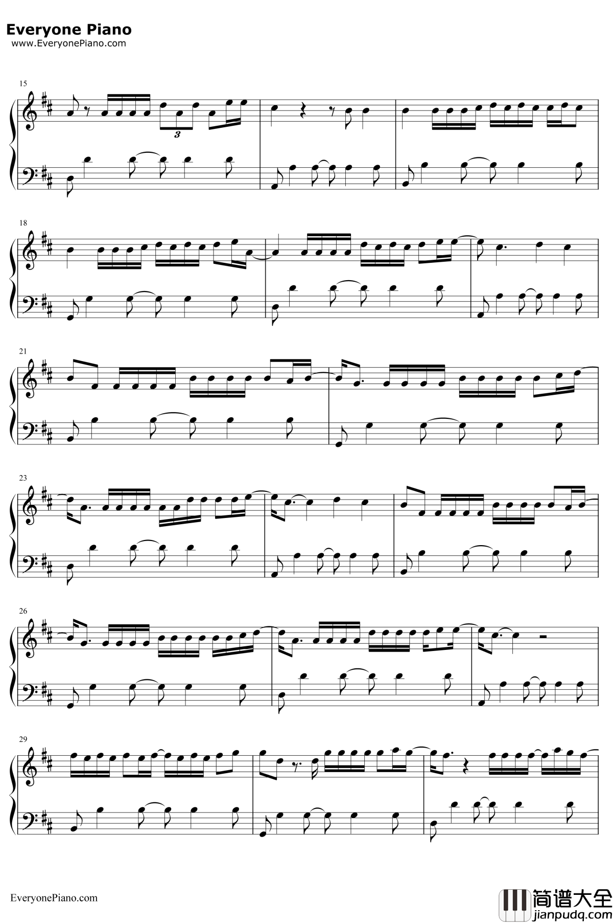 Despacito钢琴谱_JustinBieber_JustinBieber